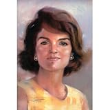Professionally Framed Jacqueline Kennedy Onassis (First Lady) Art Print Poster - 13x19 with RichAndFramous Black Wood Frame