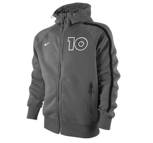 NIKE Herren Kapuzen Sweatjacke Hybrid Full Zip, dk grey heather, M, 436758
