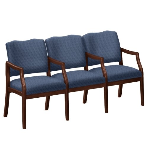 NBF Signature Series Three Seater with Center Arms in Print Fabric or Vinyl