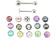 Assorted Logo Barbells 100pcs - Sold as a Pair