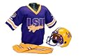 LSU Tigers Kids/Youth Football Helmet Uniform Set