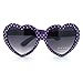 SA106 Polka Dot Print Plastic Heart Shape Cute Womens Sunglasses