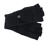 Fingerless Convertible Black Gloves/Mittens
