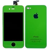Green iPhone 4S Front Glass Digitizer +LCD +Back Cover Assembly +Home Button +OEM Proximity Sensor Conversion Kit