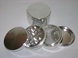 NEW SHARP CRUSHER Tobacco Pollen Herb Grinder w/ Pollen Case 4 Parts