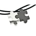 M+Y STEEL Love Puzzle Couples Pendant