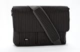 BBP Bags – Expandit Messenger Laptop Bag Medium Black Pinstripe 15″