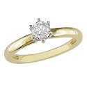 14K Yellow Gold 1 ctw Diamond Solitaire Tiffany Ring