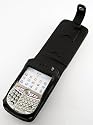 Black Prima Select Premium Leather Flip Style Case for Blackberry 8300 Curve