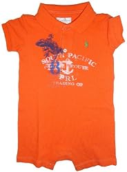 Ralph Lauren Infant Boys Romper South Pacific Resort Orange