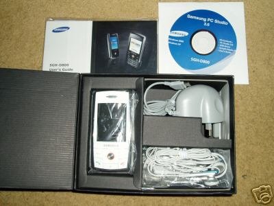 Samsung D800 White - MP3 Ringtones - 1.3 Megapixel Camera - Bluetooth - 80MB Memory - SIM Free