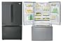 LG Refrigerator LRFC21755SB (Smooth Black) French Door Bottom Freezer Custom Size Fit All 24 in. cabinet or counter