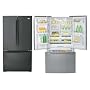 LG Refrigerator LRFC21755SB (Smooth Black) French Door Bottom Freezer Custom Size Fit All 24 in. cabinet or counter