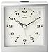 Seiko Bedside Alarm Clock Silver-Tone Metallic Case