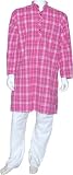 Men Fashion Clothing Kurta Pajama Long Sleeve Cotton Dress Size M (gkp531)
