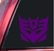 Transformers Decepticon Vinyl Decal Sticker - Purple