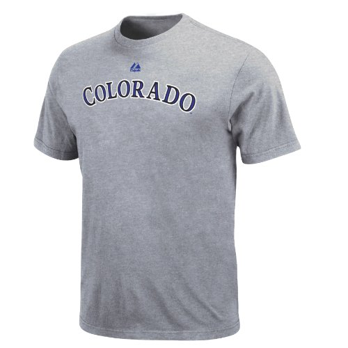 MLB Troy Tulowitzki Colorado Rockies Youth Short Sleeve Basic Tee (Steel Heather, X-Large)