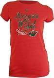 NHL Women's Minnesota Wild Fanella Triblend Tee By Old Time Hockey (HTH RED, MEDIUM)