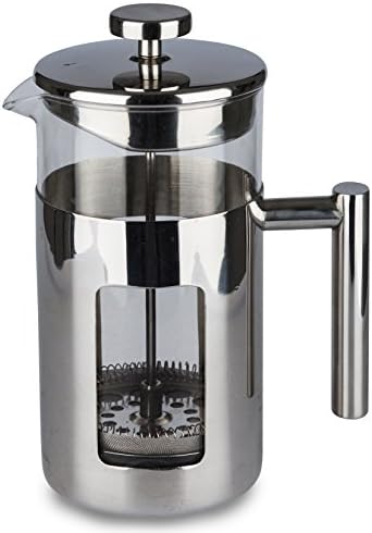 CoffeeGet 8 Cup 34 Oz French Press Coffee Maker, Stainless Steel Frame & Filter