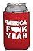 Funny Guy Mugs 'Merica F*ck Yeah Neoprene Can Koozie, Red