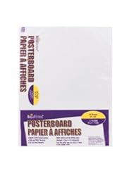 From Amazon.com. Click for details:
 Royal Brites Poster Boards, 22in. x 28in., White, Pack Of 10 Royal Brites Poster Boards, 22in. x 28in., White, Pack Of 10