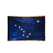 Alaska 3x5ft Nylon Flag with Indoor Pole Hem and Fringe