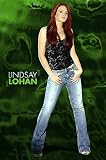 Lindsay Lohan (Green Background) Movie Poster Print - 24