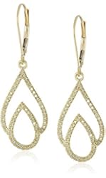 10k Yellow Gold Diamond Simplicity Hanging Drop Earrings (1/4cttw, I-J Color, I2-I3 Clarity)