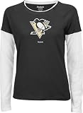 Pittsburgh Penguins Women's Logo Premier Too Long Sleeve Layered Tissue Tee