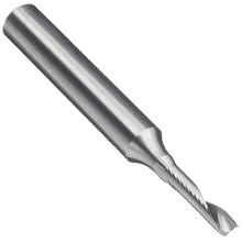 Onsrud Cutter 63-600 Solid Carbide Upcut Spiral O Flute Router Bit, Uncoated (Bright) Finish, 1 Flute, 22 Degree Helix
