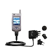 International Wall / AC Charger for the Samsung SGH-D410 - Gomadic Brand w/ TipExchange Technology