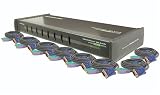 IOGEAR 8-Port KVM Switch with Four 6' long and four 10' long KVM Cables (CS138KIT)