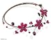 Choker, 'Strawberry Triplets' 1.6" W 18.9" L