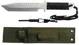 11 Inch Tanto Style Blade Survival Knife w/ Fire Starter