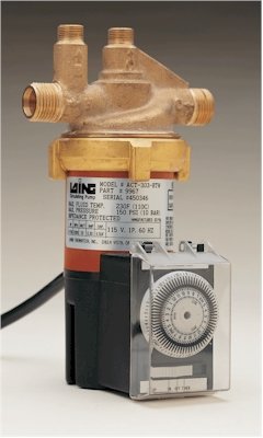 Laing ACT-303-BTRW AutoCirc Retro-Fit Circulator Pump with Line Cord, Timer, Check Valve, and Thermo