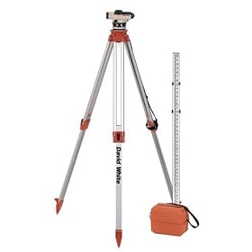 David White 45-8922-1 22X Automatic Optical Level Package with Tripod, Rod, and Carrying... by David White