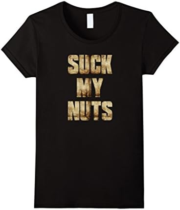 Women's Suck My Nuts Walking Abraham Dead T-Shirt Mens Funny Tee XL Black