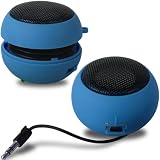 CNL BLUE ROUND TWIST OUT BASS BOOSTER PORTABLE SPEAKER FOR THE SONY PS VITA PLAYSTATION CONSOLE
