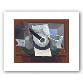 Still Life with a Guitar, 1925 by Juan Gris 8"x10.25" Art Print Poster