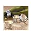 WEAVE NAPKIN RINGS - SET OF 4 SILVER PLATED WEAVE DESIGN NAPKIN RINGS