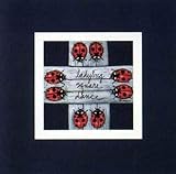Ladybug Square Dance Art Poster Print by Barbara Norris, 9x9