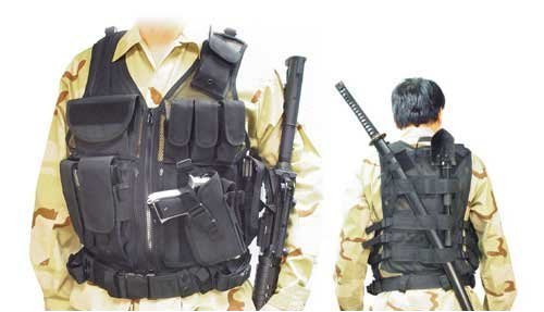 Tactical NY SWAT Vest with Pistol Holster