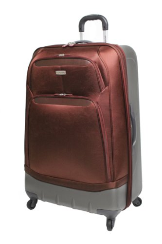 Ricardo Beverly Hills Luggage San Mateo 29 Inches 4 Wheeled Expandable Upright, Red Ocher/Silver, 29x20.5x13