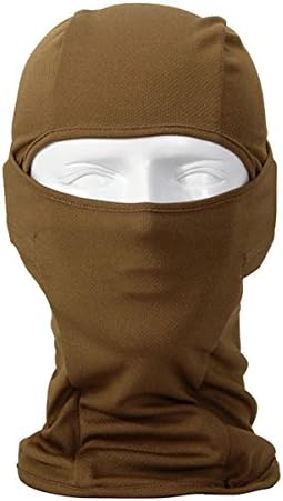 SmartWild Quick-Dry Outdoor Sport Motorcycle Cycling Racing Bicycle Race Ski Hood Hats Balaclava UV Protect Full Face Mask (Brown)