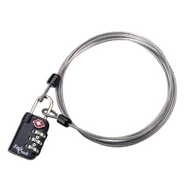 Security and Identification Graphite TSA 3-Dial Lock and Cable