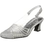 Lava Women's Riviera Closed Toe Slingback,Silver,12 EE US