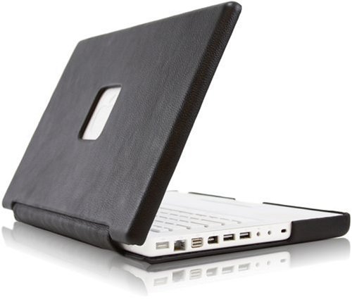Case-Mate 13 Signature Suit MacBook Laptop Carrying Case in Italian Leather over Hard Shell, Phantom Black (04515)
