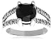 10k White Gold Black and White Diamond Ring (3 cttw)