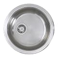 IKEA Rundsp�le "Boholmen" Sp�le aus Edelstahl + Ablaufgarnitur + Siphon + Bodenventil + Sieb