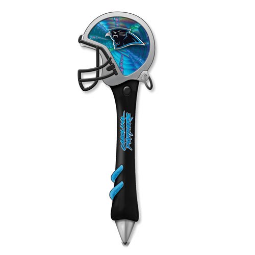 Pack of 6 NFL Carolina Panthers Light-Up Mirrored Helmet Office Pens